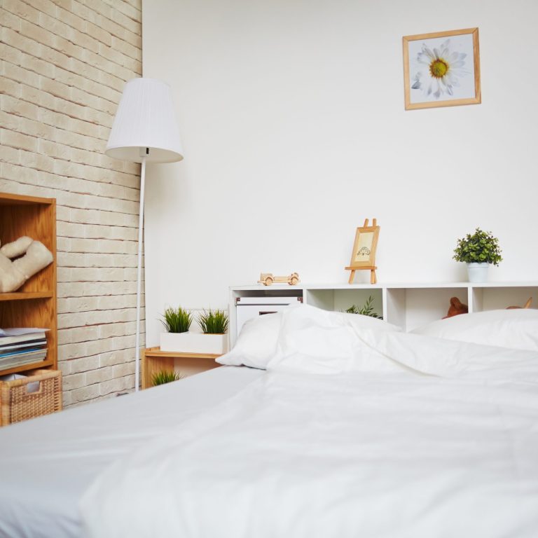Bed in bedroom